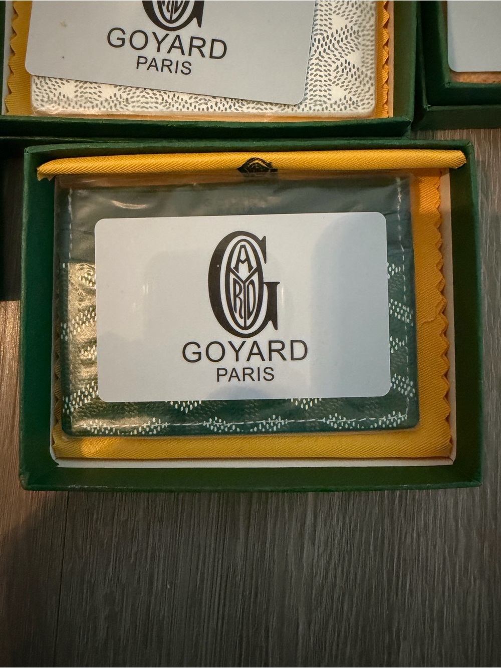 Goyard Green Signature Card Holder
